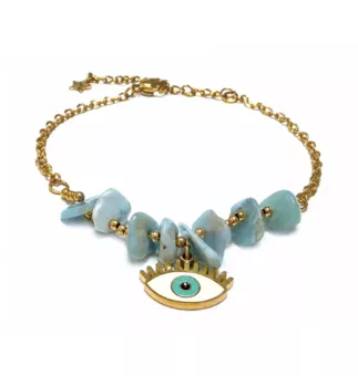 Pulsera de protección Larimar AA – Mal de ojo