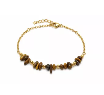 Pulsera Energía de Ojo de Tigre A – Fragmentos de Piedra