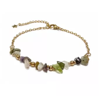 Pulsera Energía de Turmalina Multicolor A – Fragmentos de Piedra