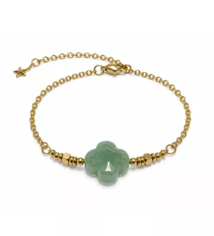 Pulsera de la Suerte de Aventurina Verde A – Trébol