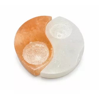 Portavelas Yin Yang de Selenita 11cm 650g