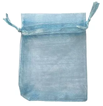 Bolsas Organza 7x9cm Azul Claro (Pack de 100 piezas)