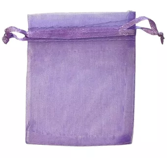 Bolsas Organza 7x9cm Morado Claro (Pack de 100 piezas)
