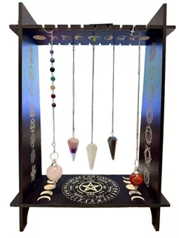 Porta péndulo adivinatorio de madera negra