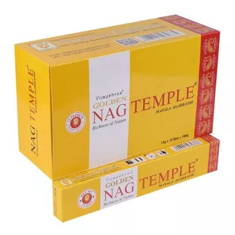 Incienso Vijayshree Golden Nag Templo 15g