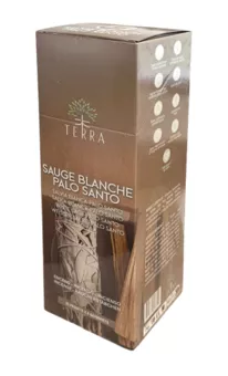 Incienso Terra Salvia Blanca y Palo Santo sin carbón 12grs