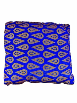 Cojín cuadrado azul para cuenco tibetano 15 cm
