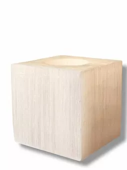 Candelabro Cubo de Selenita Pulida 7cm 0,7-1Kg