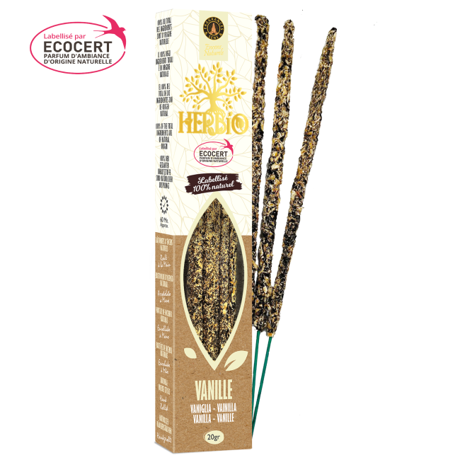 incienso en Incienso Difuminado Ecocert Herbio Vainilla 20g
