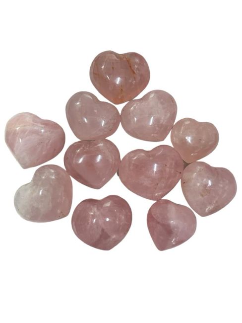 Corazón de Cuarzo Rosa Pulido 0.500kg