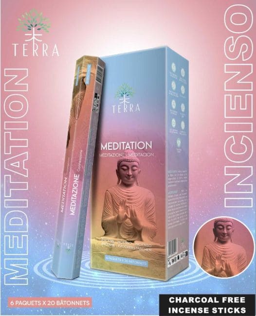 incienso en Incienso Terra meditación hexa sin carbón 30grs|es