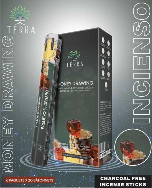 incienso en Incienso Terra dinero dibujo hexa sin carbón|es