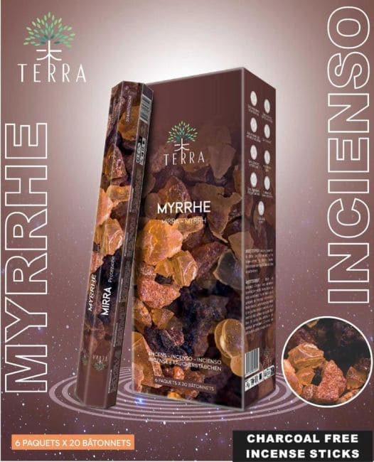 Incienso Terra mirra hexa sin carbón 30grs