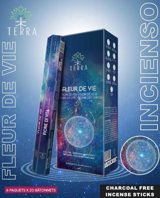 Incienso Terra Flor de la Vida hexa sin carbón