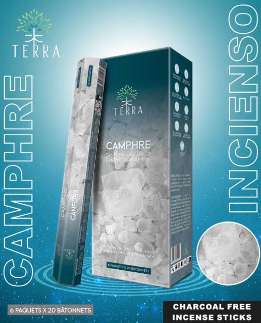 Incienso Terra alcanfor hexa sin carbon 30grs