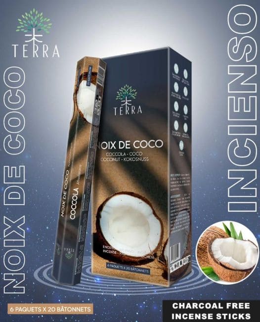 Incienso Terra Coco hexa sin carbón