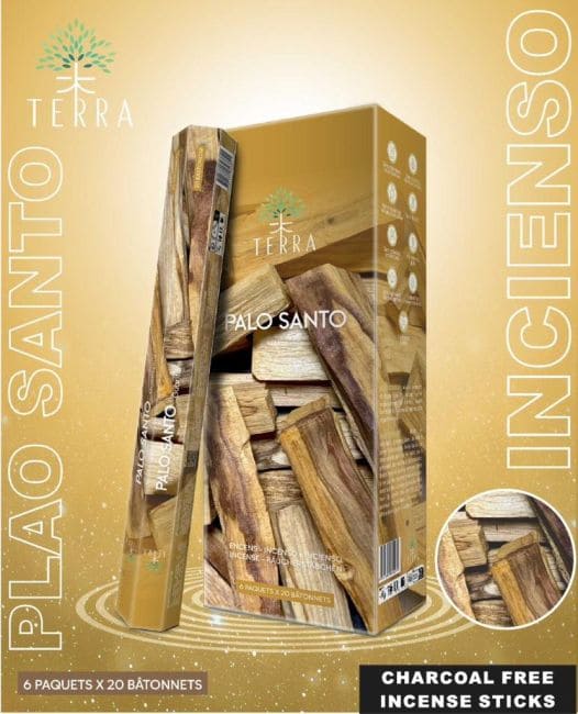 Incienso Terra Palo Santo hexa sin carbón 30grs