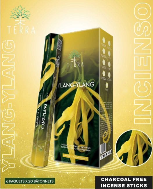 Incienso Terra Ylang-Ylang hexa sin carbón 30grs