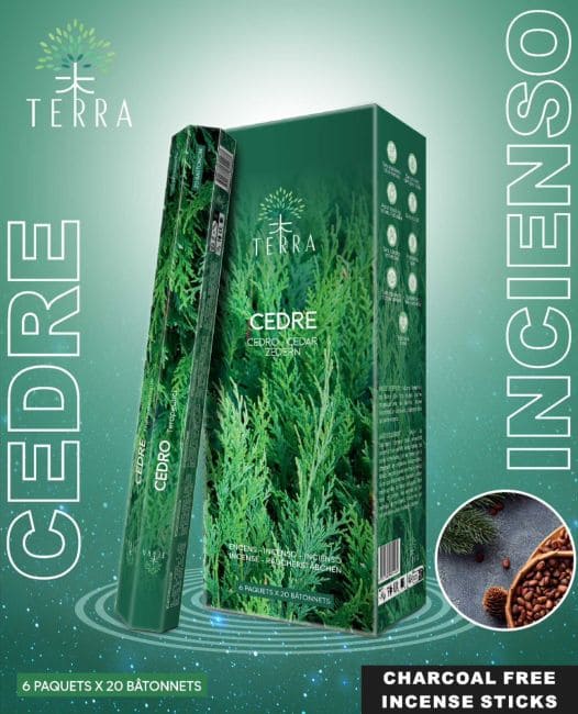 incienso en Incienso Terra cedro hexa sin carbón 30grs|es