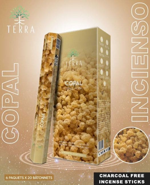 Incienso Terra copal hexa sin carbon 30grs