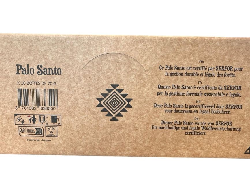 Display 16 x cajas palitos de Palo Santo 70g