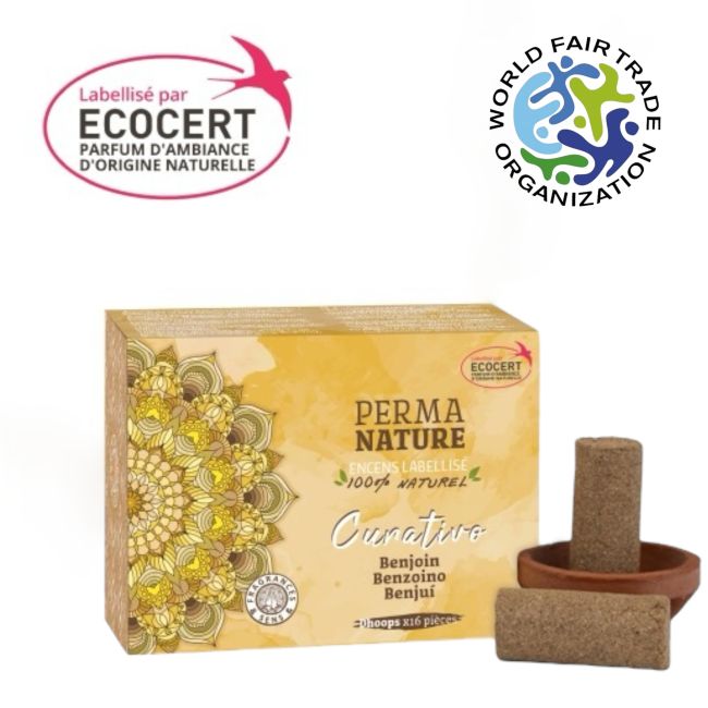 Dhoop Perma Nature Curativo Benjuí Etiqueta Ecocert