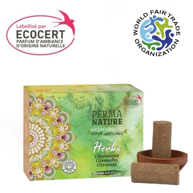 Dhoop Perma Nature Herba Lemongrass Etiqueta Ecocert