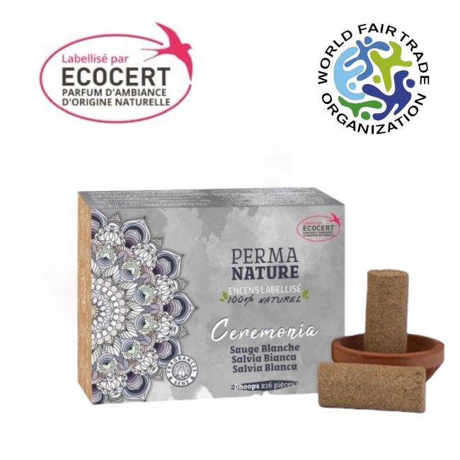 Dhoop Perma Nature Ceremonia Salvia Blanca Etiqueta Ecocert