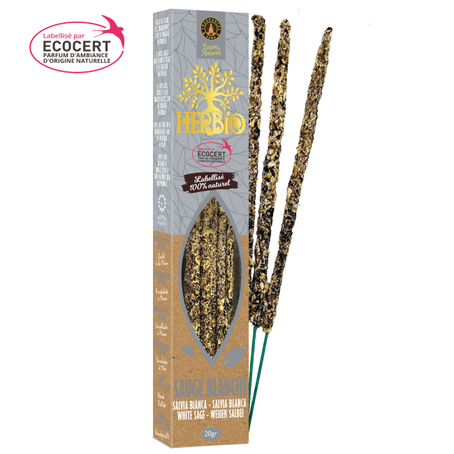 incienso en Incienso Difuminado Ecocert Herbio Salvia Blanca 20g
