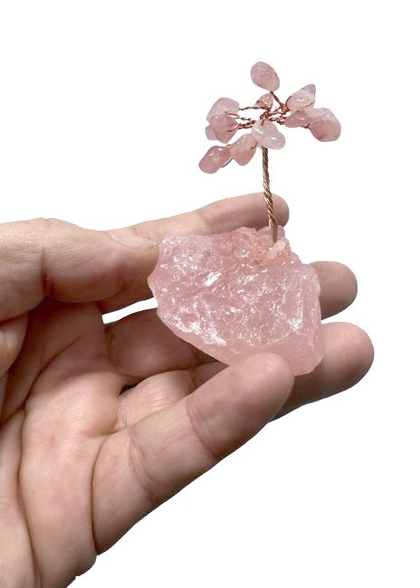 Árbol de la Vida Cuarzo Rosa en Drusa 8cm