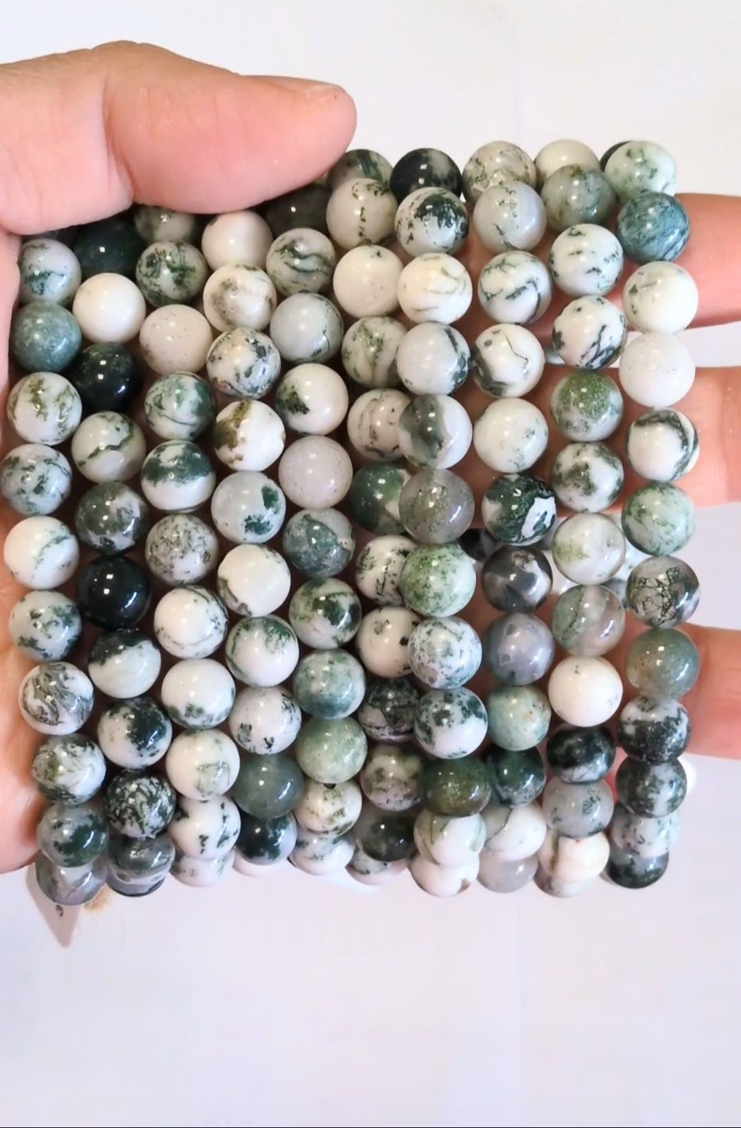 Pulsera Ágata Árbol Calidad A cuentas 8mm