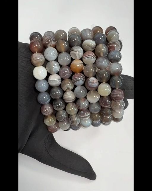 Pulsera Agate Botswana AA Perles 10mm