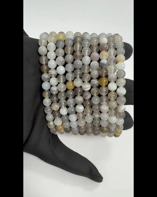 Pulsera de ágata de Botsuana A cuentas de 6 mm