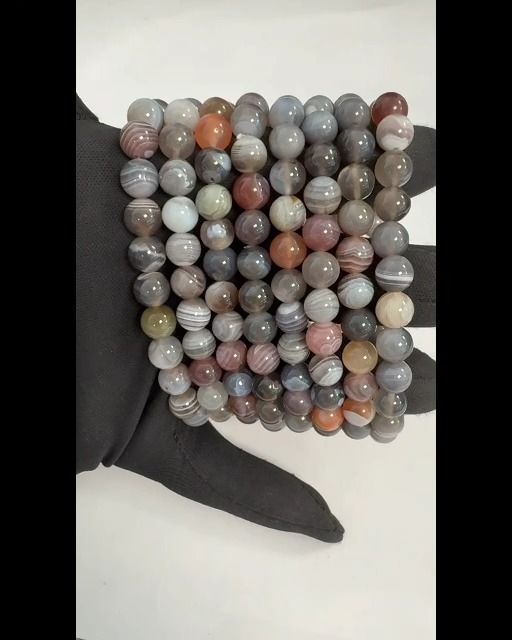 Pulsera Agate Botswana AA Perles 8mm