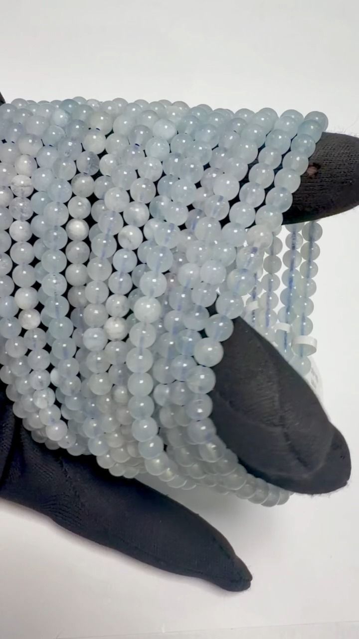 Pulsera de Aguamarina A cuentas 4-5mm
