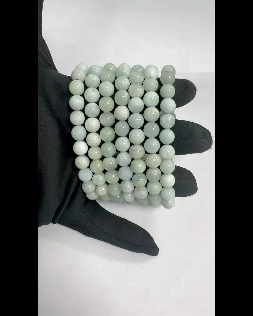 Pulsera cuentas aguamarina 8-9mm