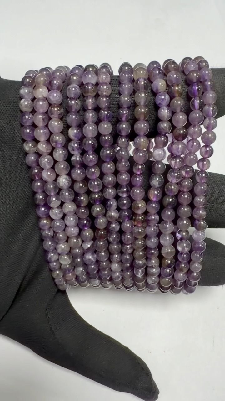 Pulsera de Amatista A perlas 4-5mm