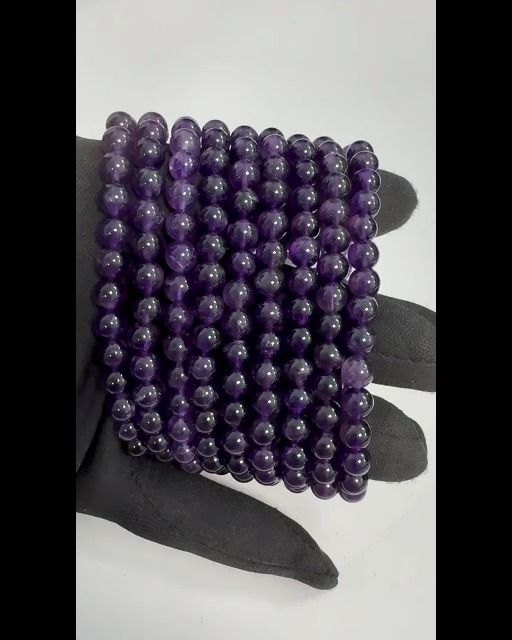 Pulsera de amatista cuentas AA 6-7mm
