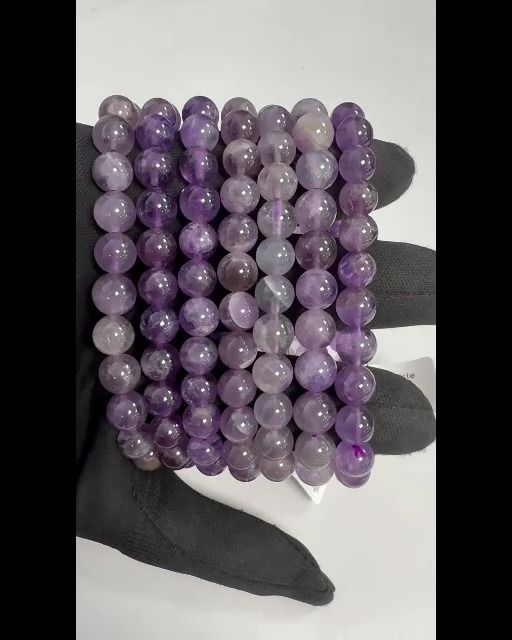Pulsera Amatista Lavanda A cuentas 8mm