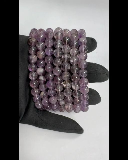 Pulsera de Ametrino Boliviano con cuentas AA de 8-9 mm
