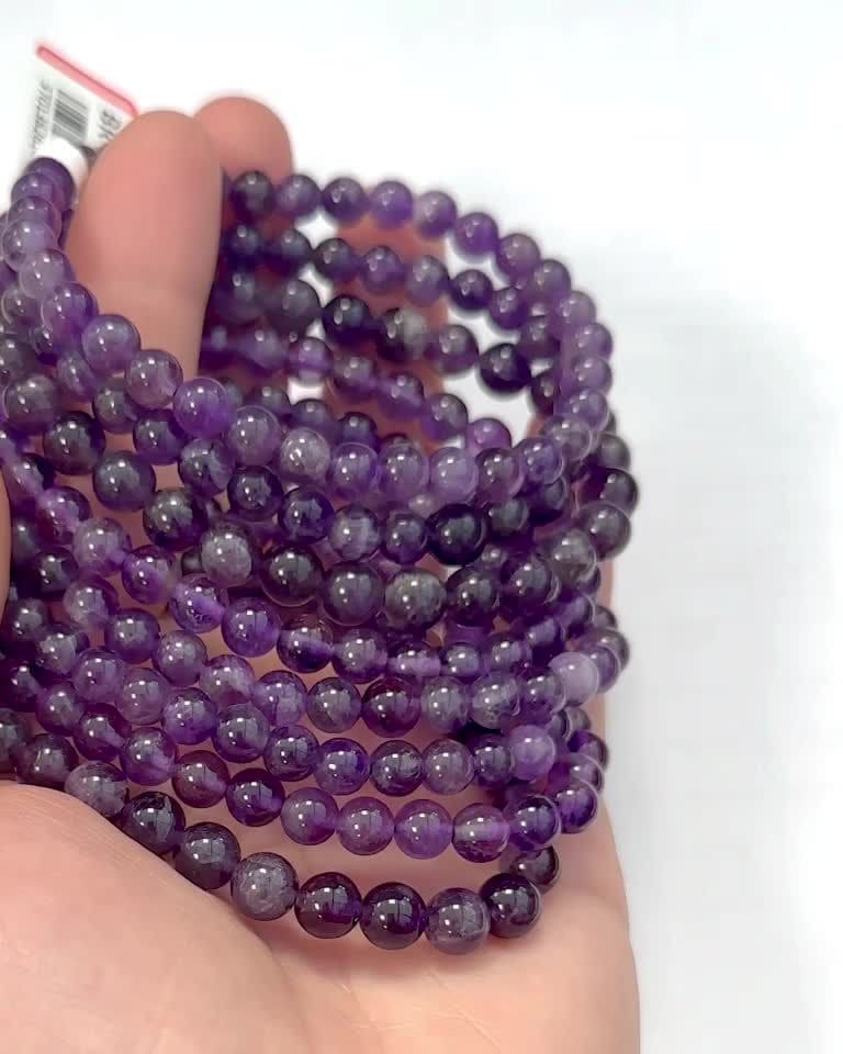 Pulsera de Amatista Uruguay A cuentas de 5,5-6,5 mm