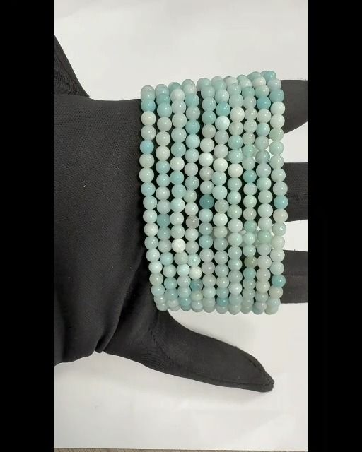 Pulsera amazonita Brasil A cuentas 4mm