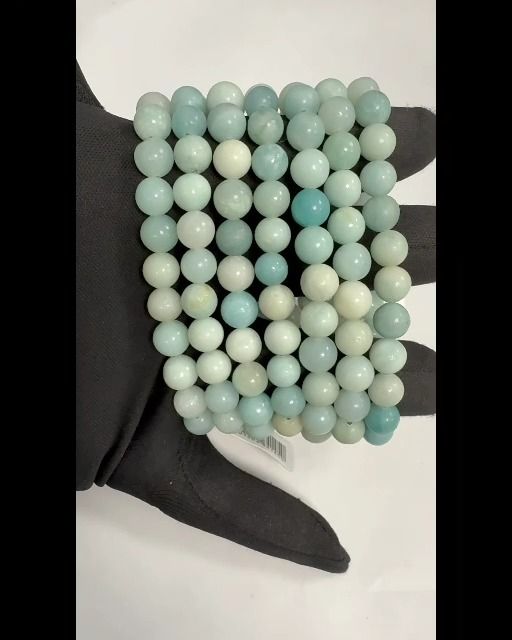 Pulsera de amazonita Brasil A cuentas 8mm