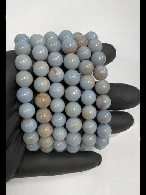 Pulsera Angelite A perles 10mm