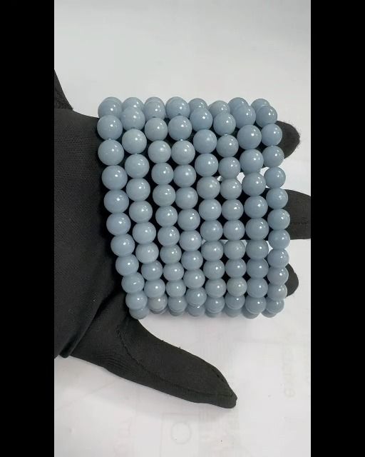 Pulsera Angelite A perles 8mm