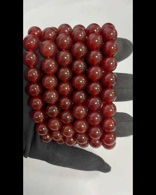 Pulsera Ágata Roja A cuentas 10mm