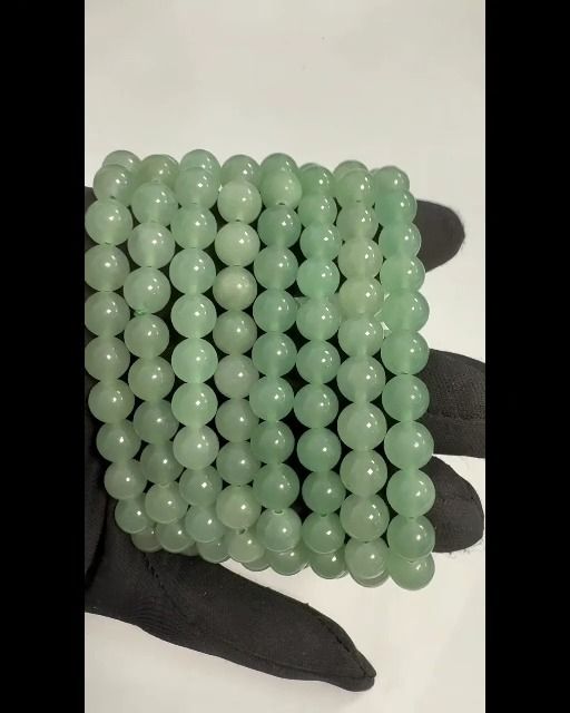 Pulsera Aventurina Verde perlas 8mm.
