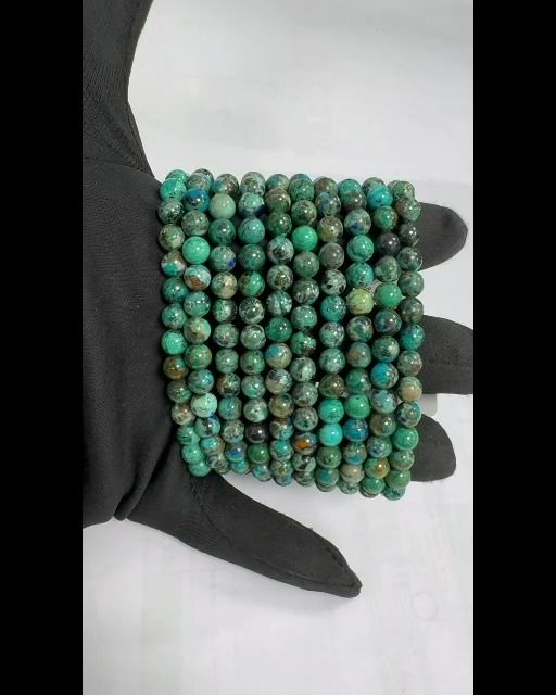 Cuentas de pulsera de azurita malaquita natural A 6-7 mm