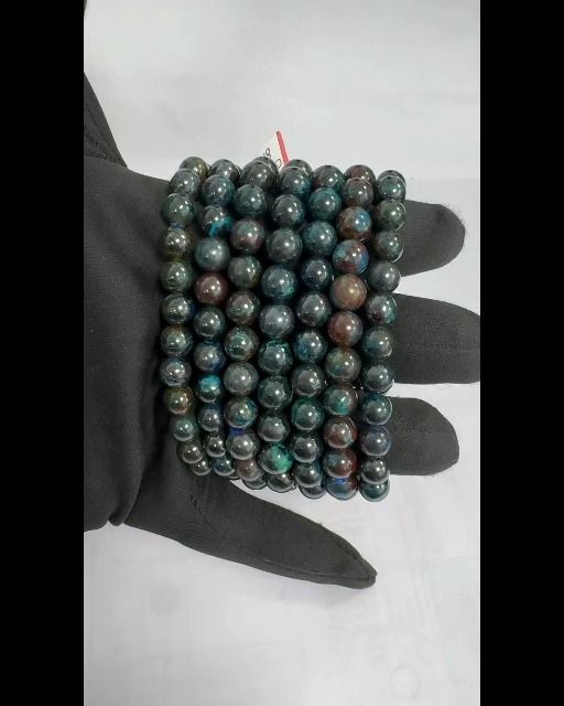 Pulsera Azurita Crisocola A con cuentas de 7-8mm