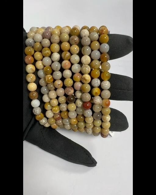 Faux Pearl Coral Bracelet 6mm